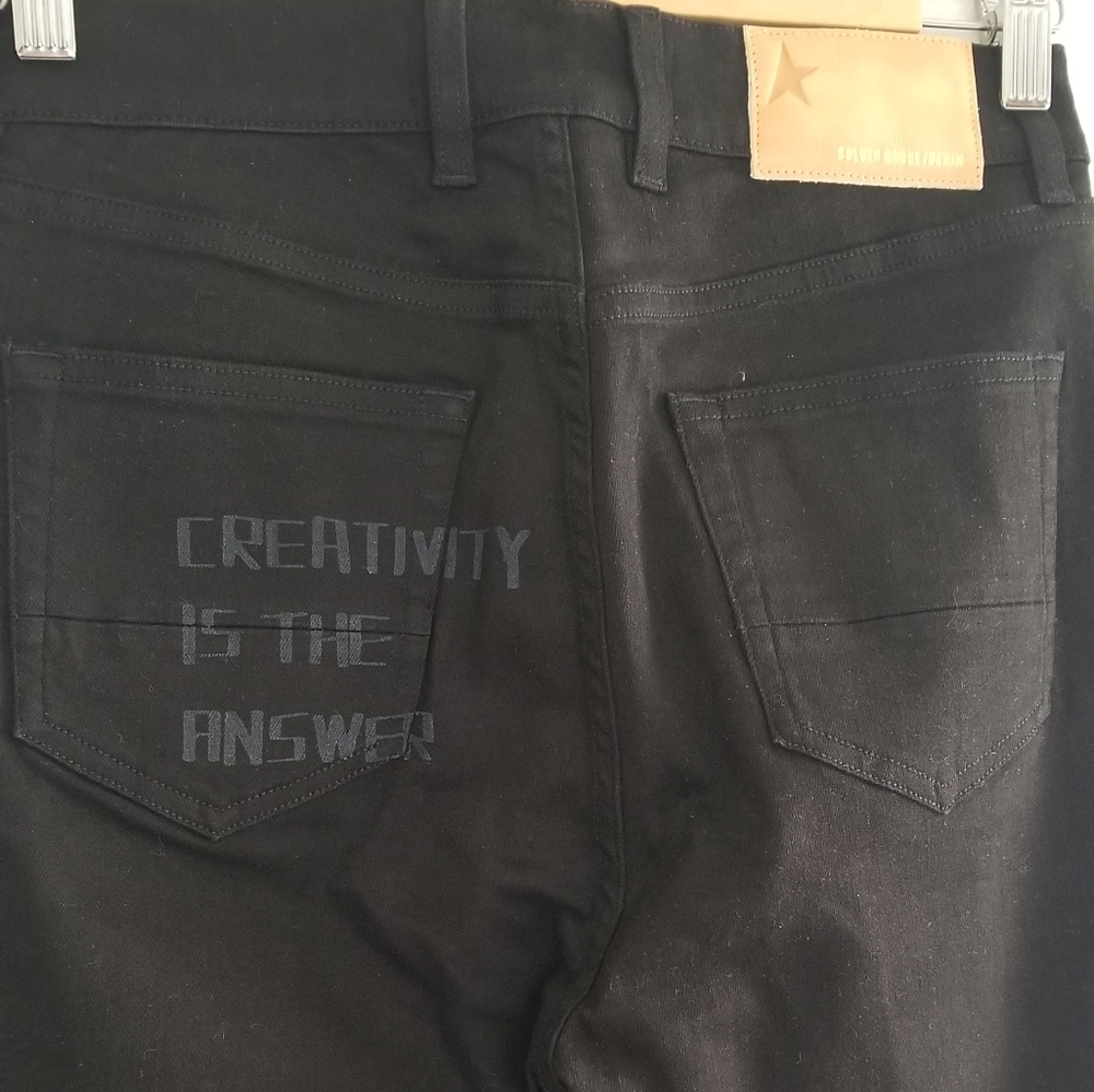 Golden Goose Skinny High Rise Jeans Size 25 Black - Picture 7 of 10
